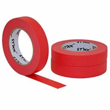 3 pk 1" inch x 60yd STIKK Red Painters Tape 14 Day Easy Removal Trim Edge Finish