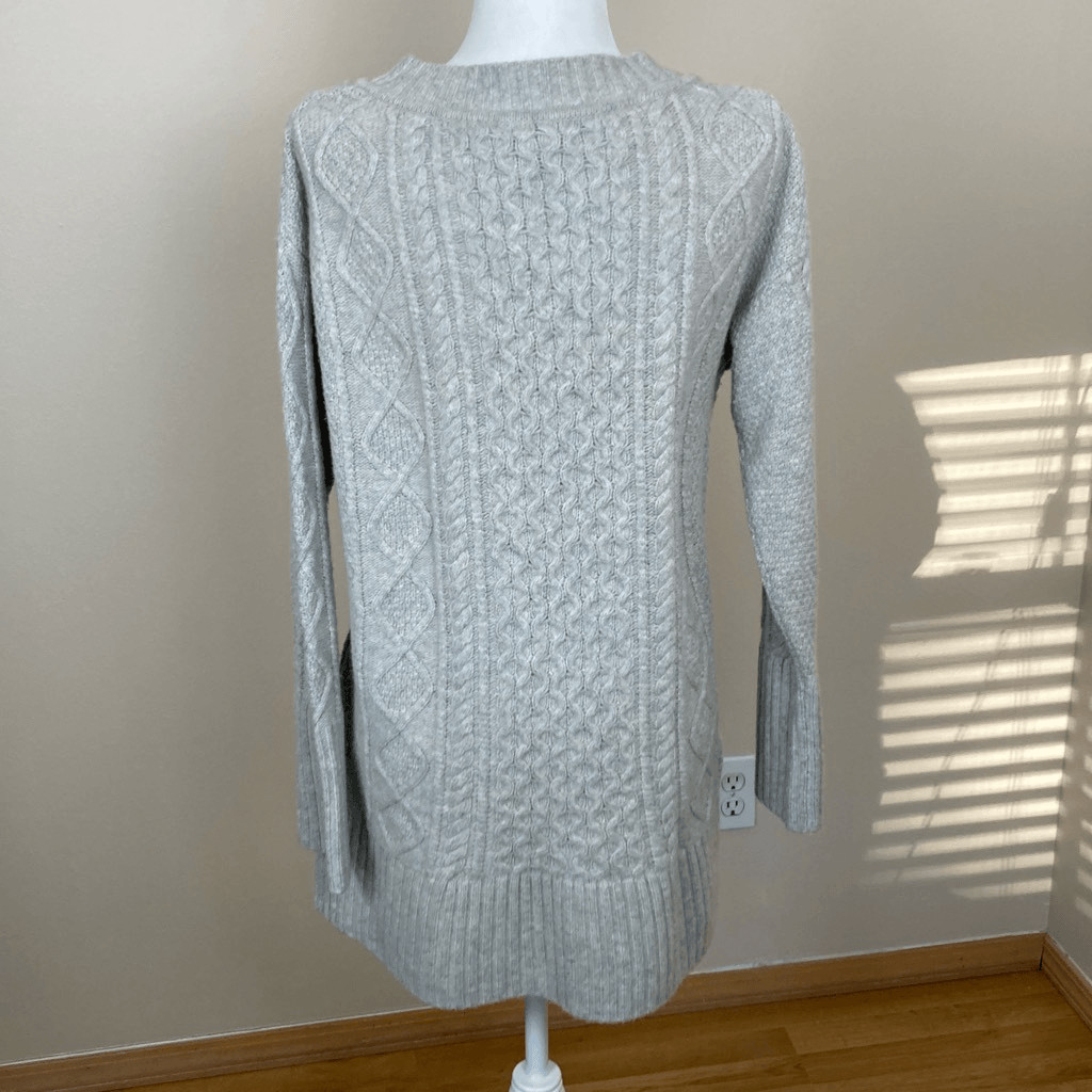 J Crew Cable Knit Patchwork Sweater Tunic Size Me… - image 2