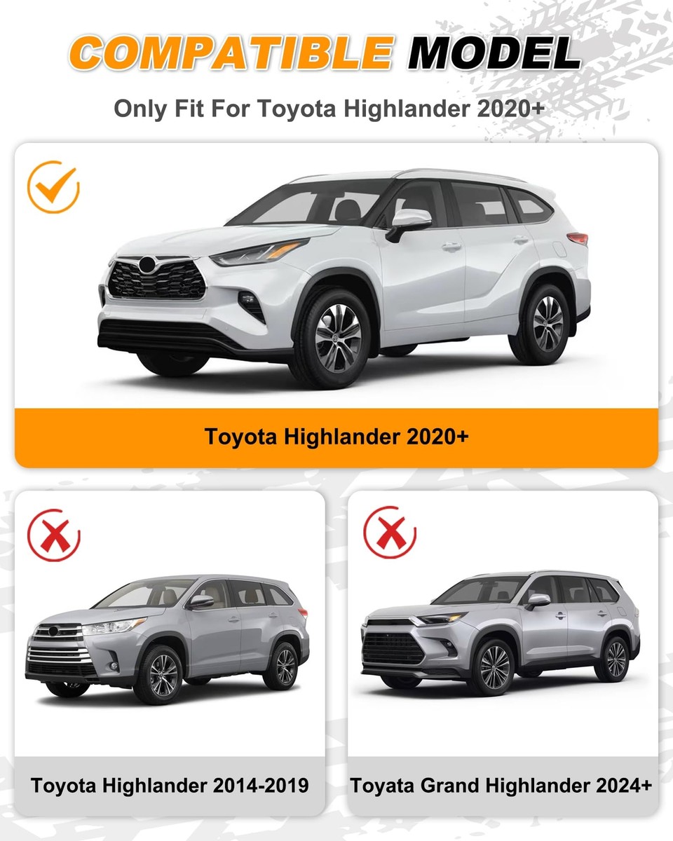 New Running Board Fit for Toyota Highlander 2020-2025 Side Step