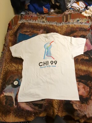 Vintage 1999 Chi-99 Computing Tech Conference Book Promo T-Shirt XL White  90s