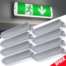 8PCS LED EMERGENCY LIGHT FITTING BULKHEAD 3 WATT IP65 MAINTAINED NON-MAINTAINED