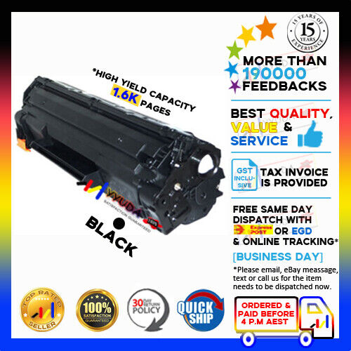 1x NON-OEM TONER CB436A CB436 36A for HP PRINTER P1505 M1522NF M1120 - Picture 1 of 3
