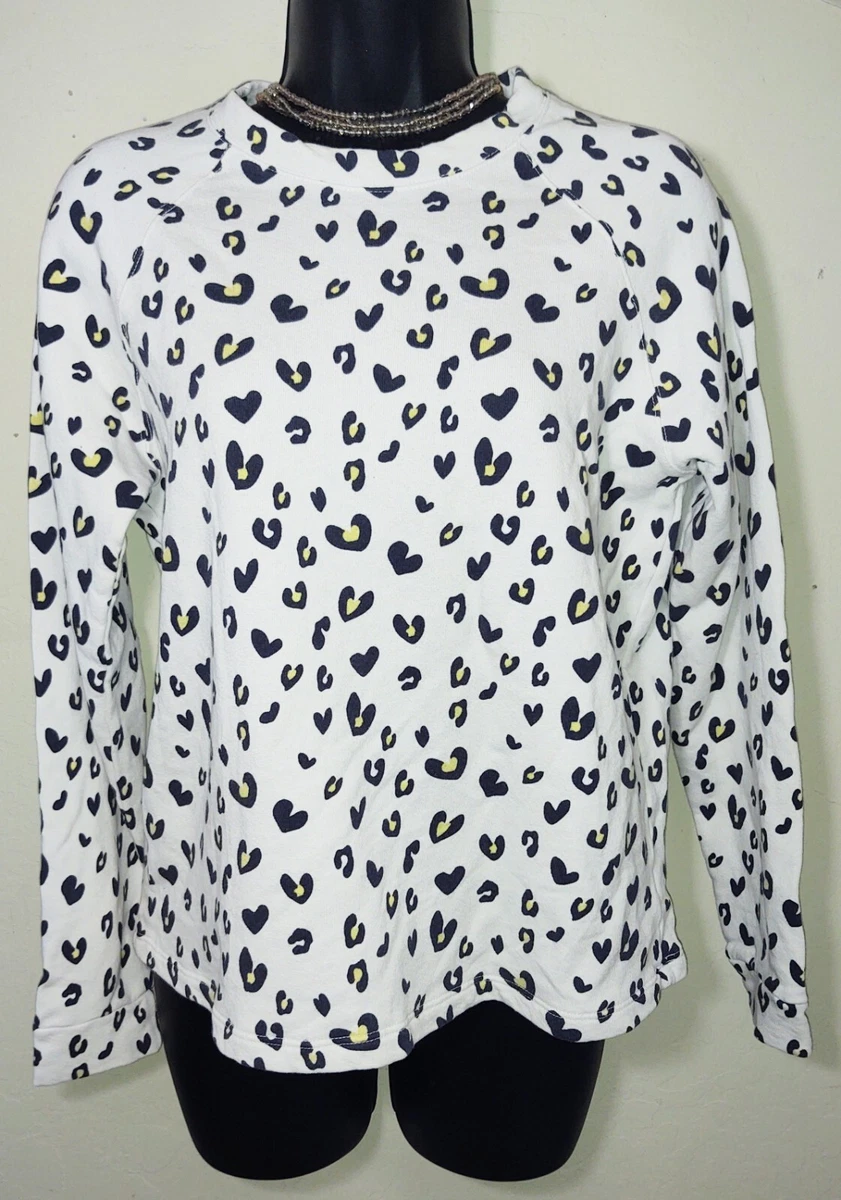 NWT MONROW Women s Sz Small White Raglan Sweatshirt w Black