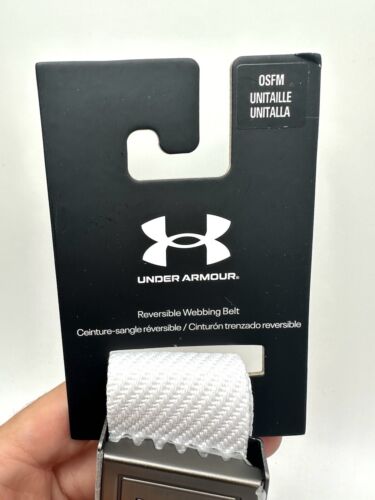 Under Armour Mens UA Webbing Golf Belt 1369819 - OSFM (Adjustable Cut-to-Fit) - Picture 3 of 4