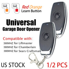 Security 390MHZ For Chamberlain Red Orange Learn Button Garage Door Opener
