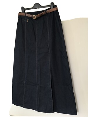 Baslersize 42(16) Aline Panelled Skirt With Stretch Maxi Denim 37 Inch Long Sale