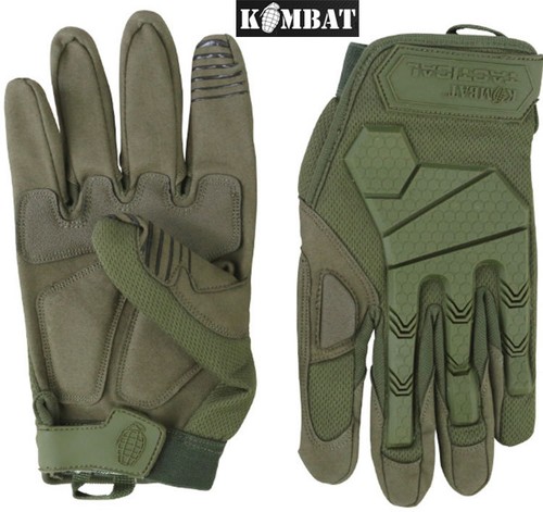 Alpha Tactical Olive Green Army Military Shooting Gloves Hardshell Knuckle - Picture 2 of 5