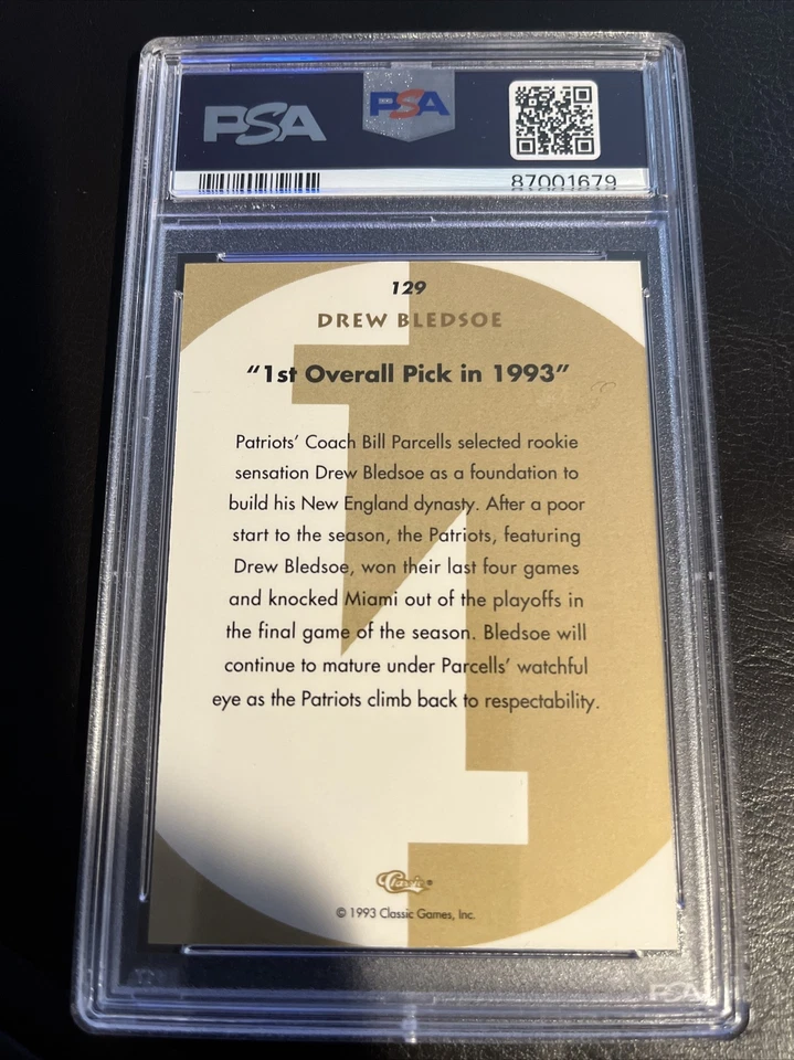 1993-94 Classic Images Four Sport #129 Drew Bledsoe - PSA 9 - Image 2 of 2