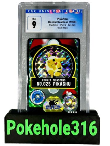 Pikachu 1998 Japanese Pokemon Pocket Monsters Prism Sealdass Series 2 CGC 9 PSA - Picture 1 of 2