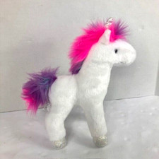Douglas White Standing 10 in Unicorn Plush Mythical Creature Sparkly Mane Pink