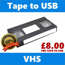 Tape to DVD, USB, Digtial Download transfer conversion (VHS, VHS-C, 8mm, MiniDV)