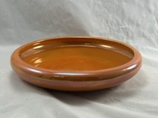 VINTAGE 1920s very large orange lustre bowl fruit centrepiece 13" 33cm