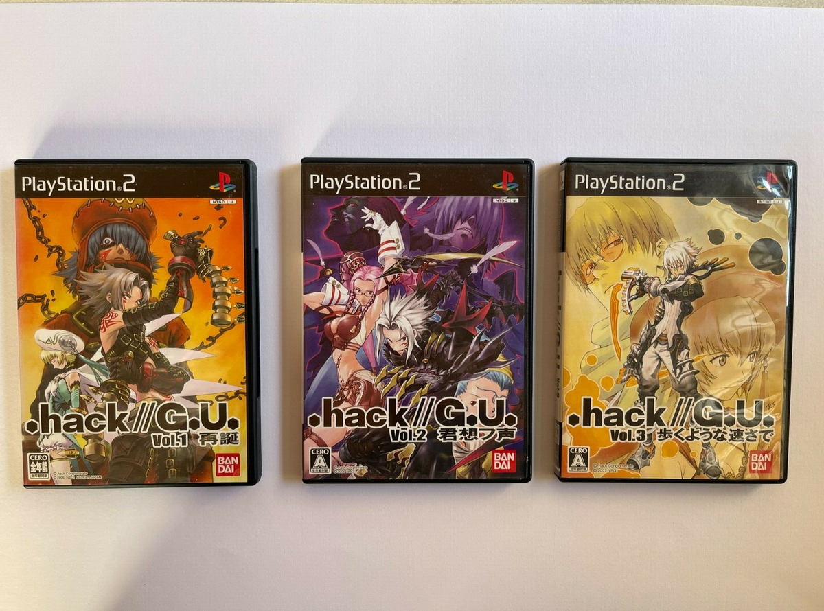 PS2 .hack G.U. 1 2 3 Set 3 Lot Playstation 2 BANDAI Role Playing