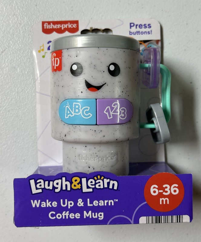 Fisher-Price Laugh & Learn Wake Up &Learn Coffee Mug Stanley Cup/Tumbler