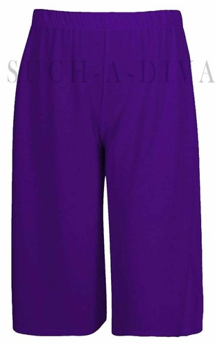 Damen Dreiviertel Palazzo Hose Damen Uni Kurz Weites Bein Hose - Bild 17 von 19