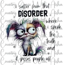 Sublimation Print Transfer Disorder Funny Ready to Press Paper Ink Heat Transfer