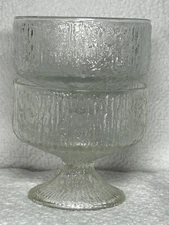 Crystal Ice Drink Glasses 2 Indiana Glass Co. St. Patricks Footed Grasshopper