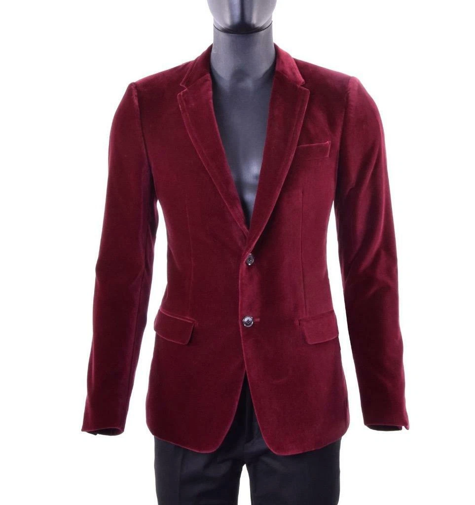 Dolce Gabbana D G Velvet Tuxedo Blazer Jacket IT 46 Small