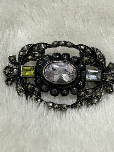 brosche amethyst silber - Bild 3 von 9