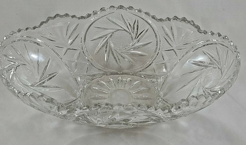 Cuenco para servir vintage de cristal de plomo pesado estrella de David Starburst-12 1/4" - Imagen 5 de 8