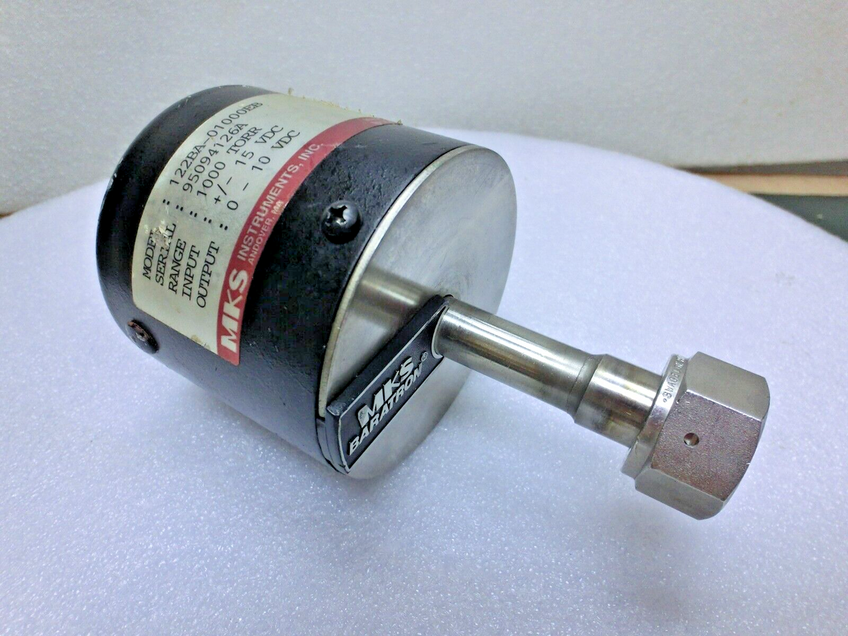 MKS Baratron 122BA-010-0EB Pressure Transducer,1000Torr,Used MKS Baratron 122BA-010-0EB Pressure Transducer,1000Torr,Used
