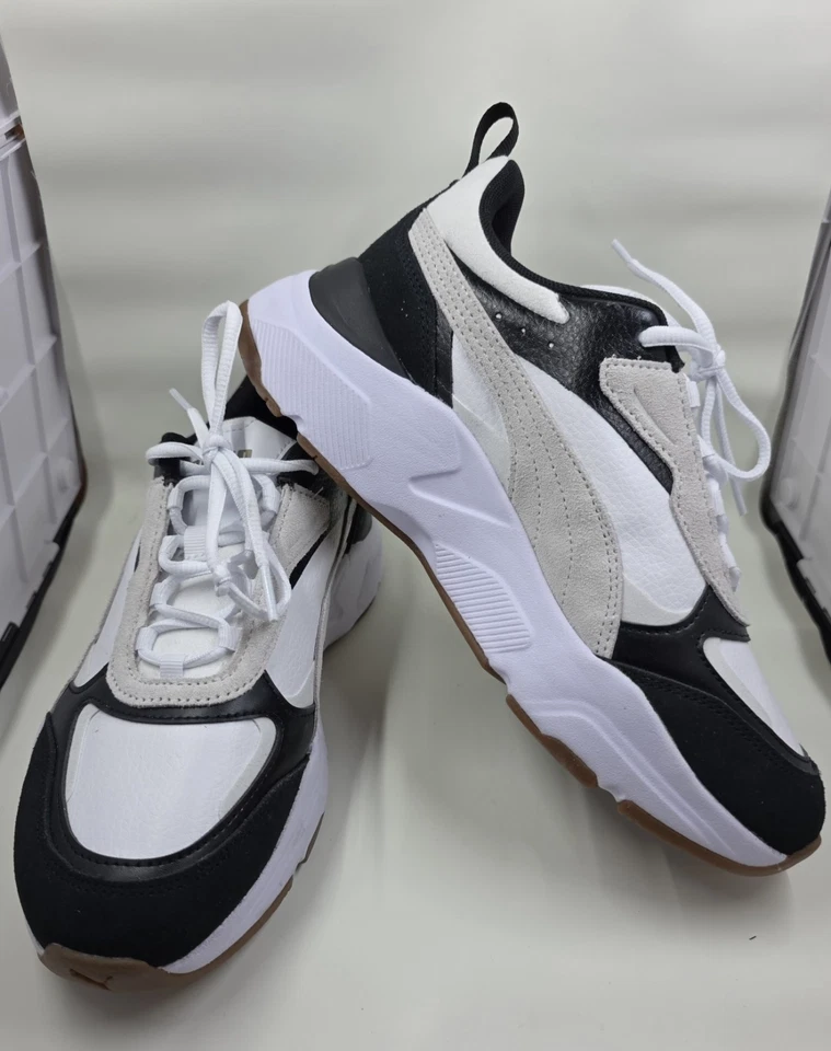 Zapatos de Gimnasio PUMA Talla 7.5 Negro Blanco Para Mujer Tenis Con Cordones Estilo 391959-04 Foto 4 de 4