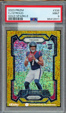 2023 Prizm Gold Sparkle #339 C.J. Stroud /24 ROOKIE RC PSA 9 Texans ROY