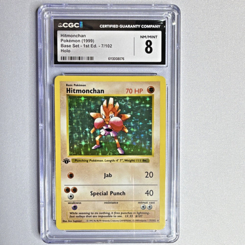 Hitmonchan (1st Edition) graded CGC 8 for sale on eBay