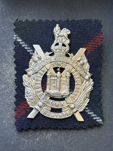 Kings Own Scottish Borderers, NCO’s British Army Military Cap Badge WW2 Airborne
