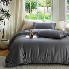 DOZ Duvet Cover Set, 100 Viscose derived from Bamboo, Full/Queen Storm