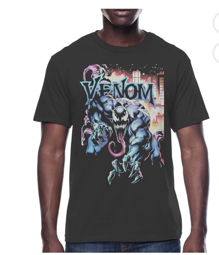Marvel Men's Venom Charcoal City Aflame GraphicT-shirt Size 2XL (50-52) NWT - Picture 3 of 15