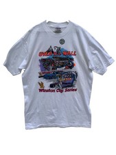 Vtg 1990 NASCAR Winston Cup Series T-Shirt Mens XL Over The Wall Racing NOS #20