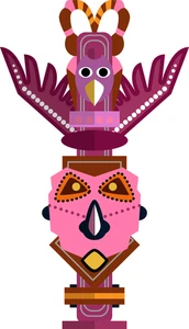 Tiki Totems Polynesian Culture Self Adhesive Vinyl Sticker