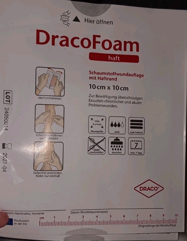 DracoFoam Haft (Mit Haftrand) 10x10cm