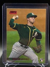 Daulton Jefferies 2021 Stadium Club Red Foil Parallel #113 (RC) - Athletics