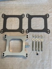 Holley Caburetor Spacer 1 Carb Intake Manifold Square Bore Open Center Aluminum