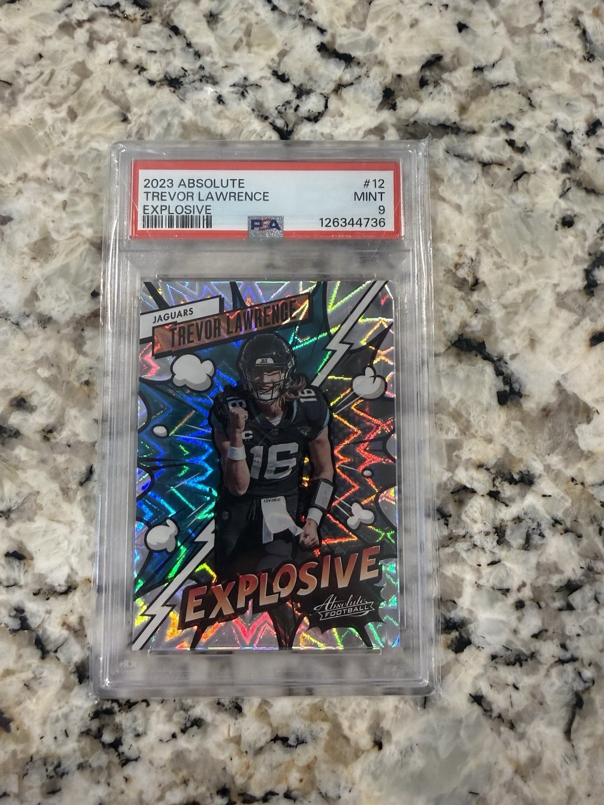 2023 PANINI ABSOLUTE EXPLOSIVE #12 TREVOR LAWRENCE PSA 9 JAGUARS NFL