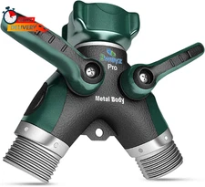 2WAYZ Hose Splitter 2 Way Heavy Duty Outdoor Faucet and Garden Connector - Water