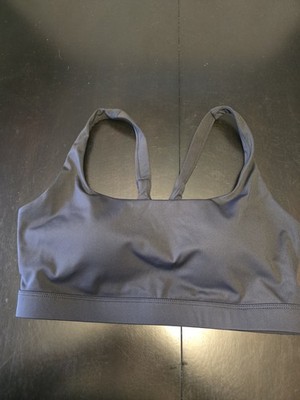 Running Girl Black Strappy Sports Bra Size M Medium Padded Yoga Gym Workout