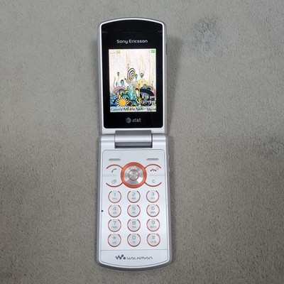 Sony Ericsson Walkman W518a Red AT&T Flip Cell Phone Tested Works Rare