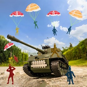 40 Pieces Parachute Toy Army Men Action Figures Hand Throwing Kids Outdoor Game