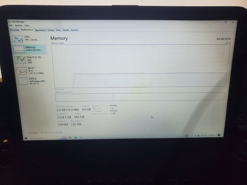 15.6" HP Laptop, 8GBs RAM, 4 Core AMD Processor 2.00 GHz w/ Win 10, 15-ba009dx - Afbeelding 8 van 12