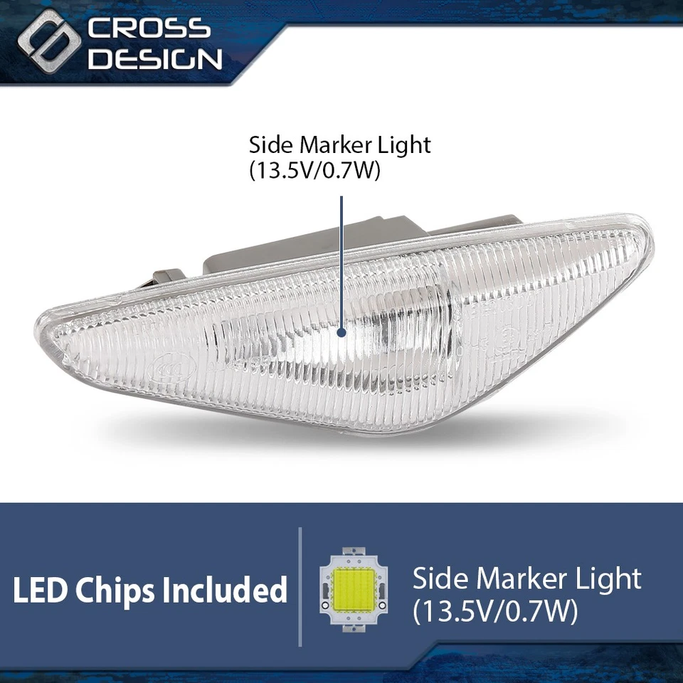 Luz de señalización lateral LED para guardabarros apta para 11-17 BMW X3 F25 X5 E70 X6 E71 Foto 3 de 4