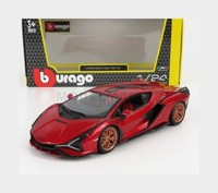 Burago 18-21099-RED Lamborghini - Sian Fkp 37 Hybrid 2020 - Rot - 1/24