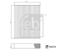 Innenraumfilter Innenraum Aktivkohlefilter 184570 FEBI BILSTEIN für LAND ROVER