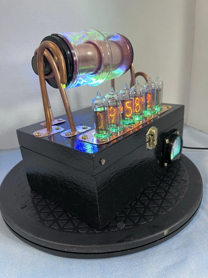 Reloj Nixie IN-14 Retro con Condensador de Vacío 30K. Con medidor iluminado Foto 2 de 4