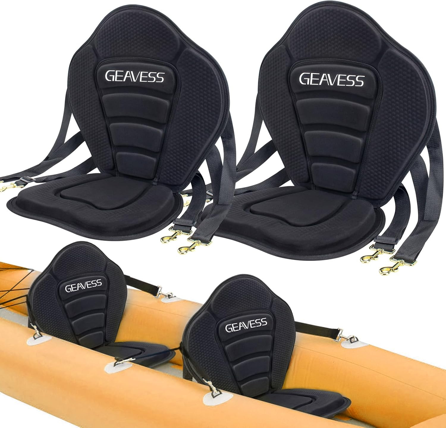 Seat, Universal Adjustable Kayak Seat With Back Support, Kay