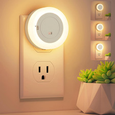 2-Pack LED Night Lights Plug in Dimmable, Dusk to Dawn Sensor 2700K