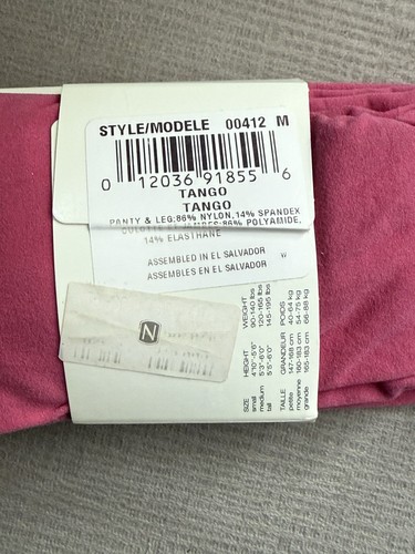 Vintage DKNY Womens Opaque Tights 412 Size Medium Pink Control Top Donna Karan - Picture 5 of 5
