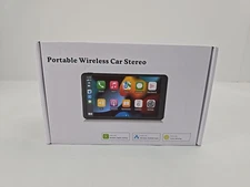 Portable Wireless Car Stereo With Screen Mirroring And Car Play - Black